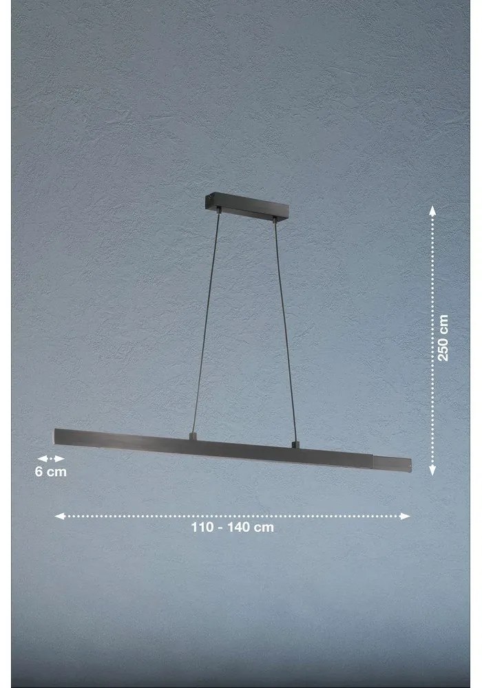 Čierne LED stmievateľné závesné svietidlo Stripe – Fischer &amp; Honsel