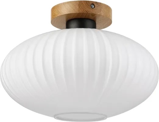 Stropné svietidlo HARMA WOOD 1xE27/15W/230V dub/biela pr. 30 cm