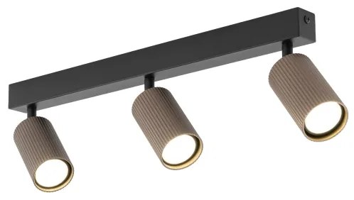 Bodové svietidlo TUNE 3xGU10/10W/230V čierna/hnedá