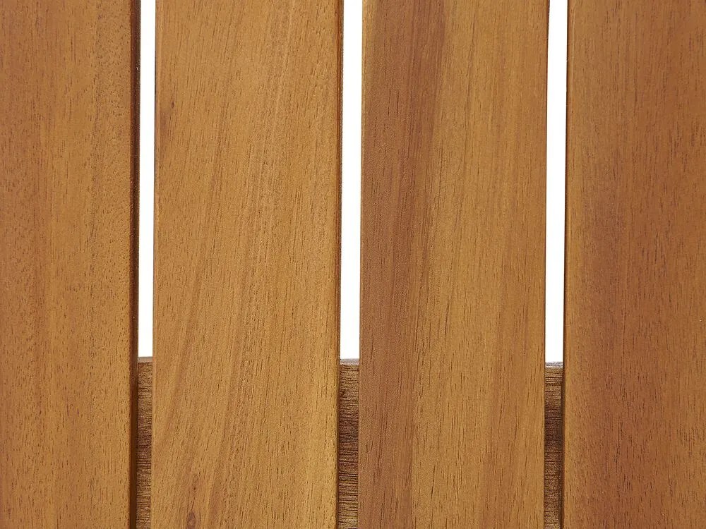 Záhradná lavička z akáciového dreva s úložným priestorom 120 cm SOVANA Beliani
