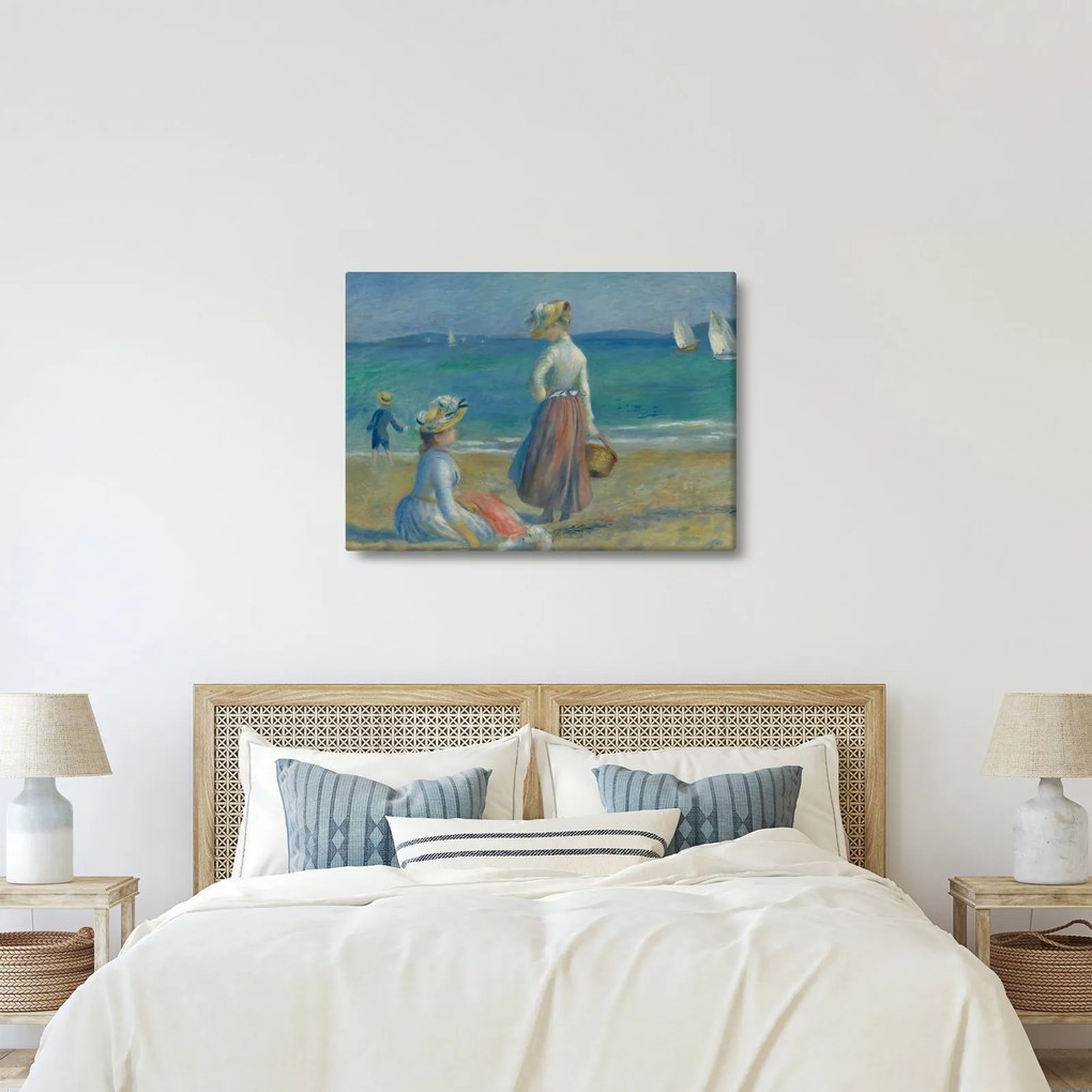 Obraz - Auguste Renoir, Figures on the Beach, reprodukcia (70x50 cm)