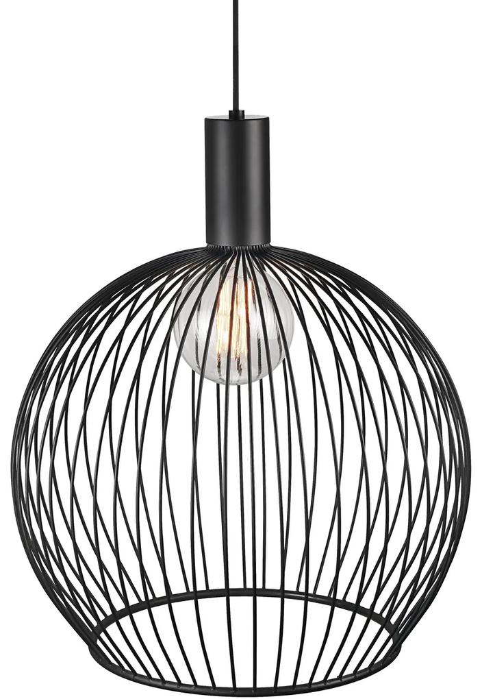 NORDLUX Dizajnové závesné svietidlo AVER, 1xE27, 60W, čierne, 50cm