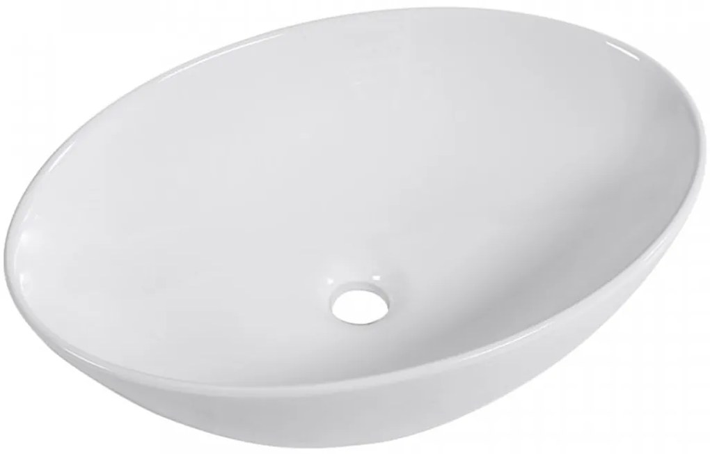 Cerano Ezro, keramické umývadlo na dosku 560x385x150 mm, biela lesklá, CER-CER-428416