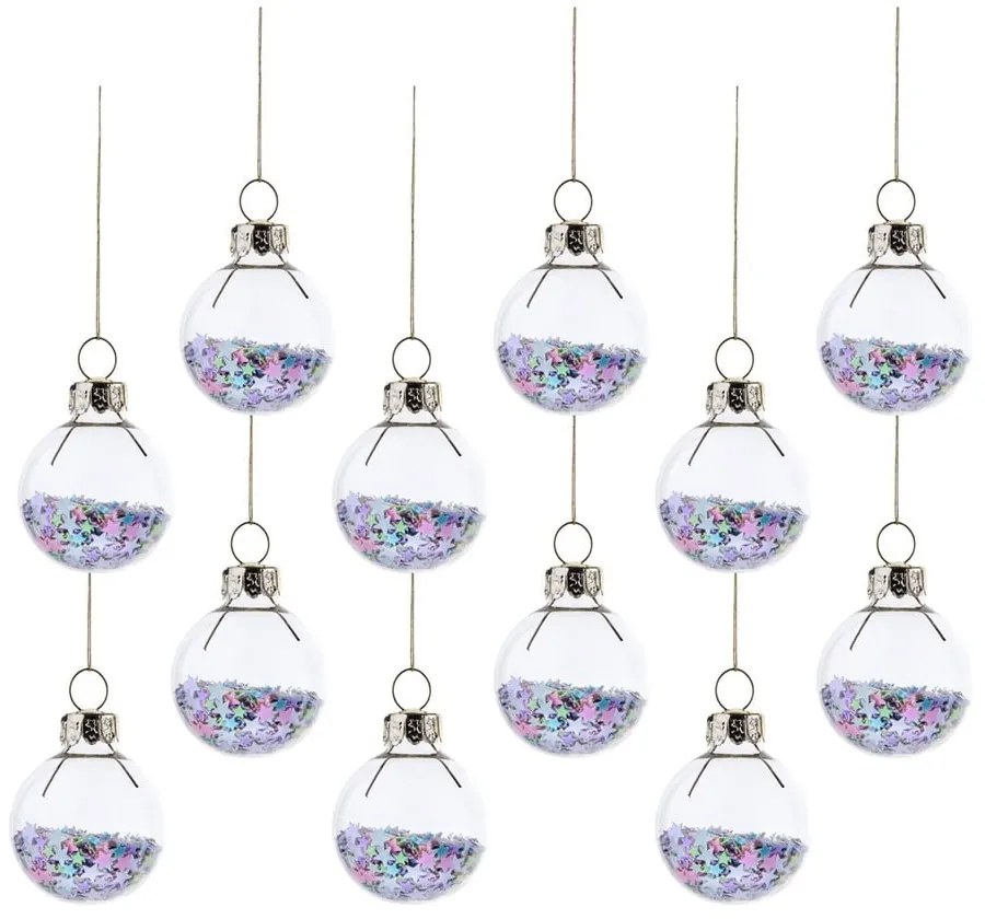 Sklenené vianočné gule v súprave 12 ks ø 3 cm Stars Mini – Sass & Belle