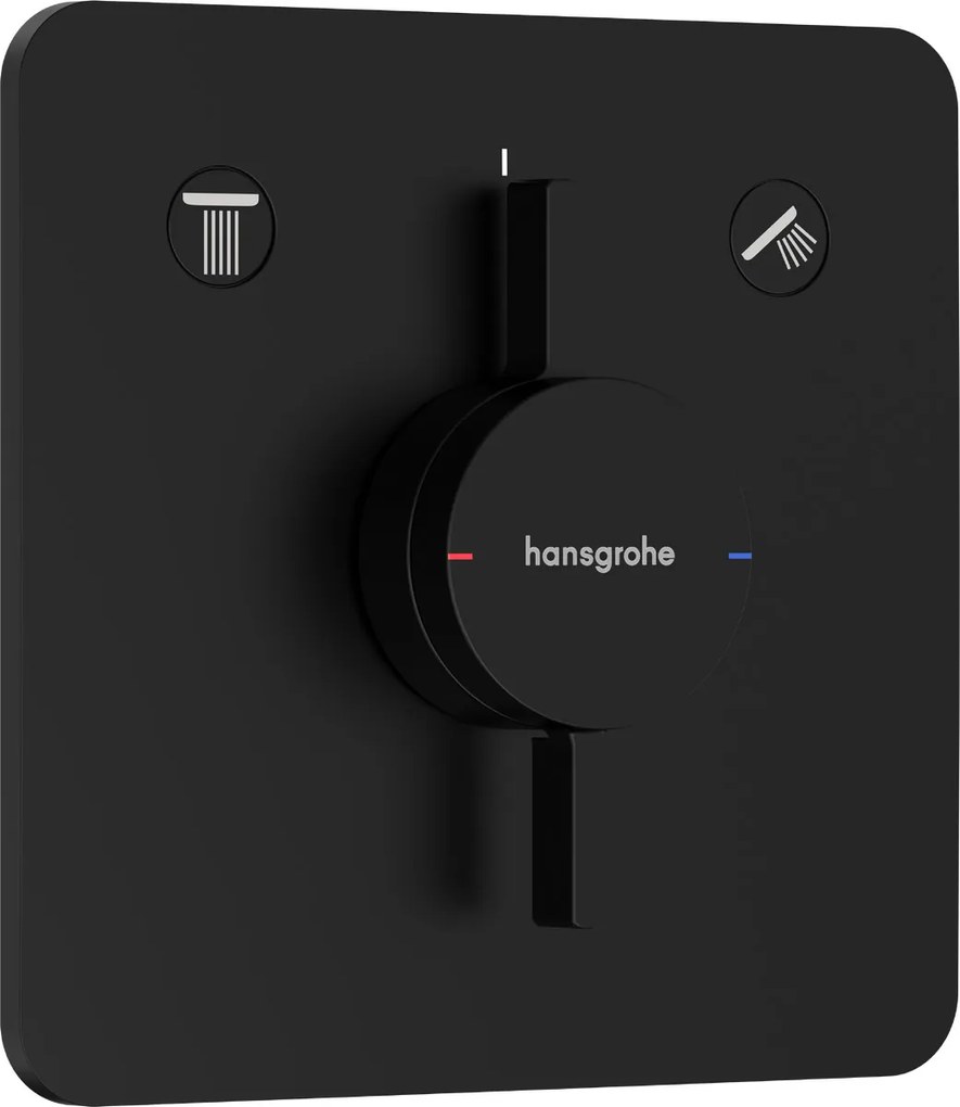 Hansgrohe DuoTurn Q, batéria pod omietku pre 2 spotrebiče, čierna matná, HAN-75414670