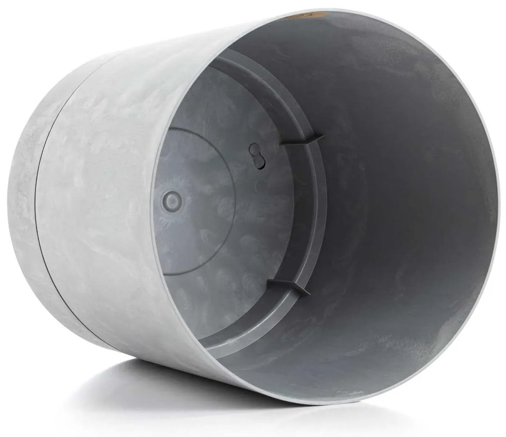 PLASTOVÝ KVETINÁČ AZALEA 17,5X18,5 CM IMITÁCIA BETÓNU SIVÁ