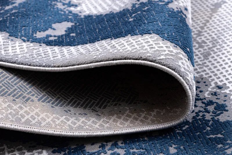 Dywany Łuszczów, Kusový koberec Core A004 Frame blue/grey, 160x220, modrá, chodba / predsieň