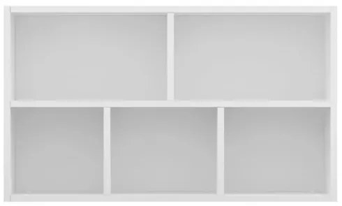 vidaXL Knižnica/komoda, vysoký lesk, biela 45x25x80 cm, drevotrieska-