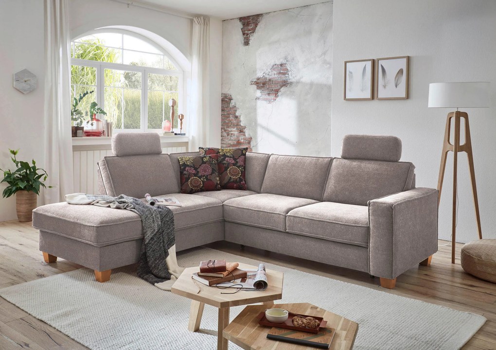 XXXLutz ROHOVÁ SEDAČKA, textil, taupe Sit & More - Sedačky - 000144005812