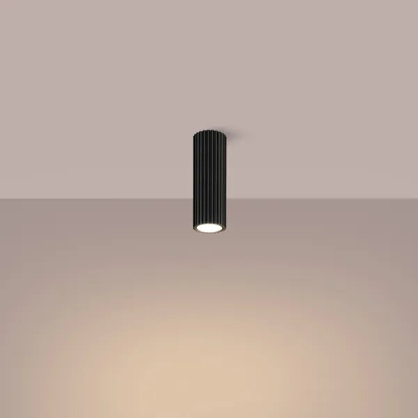 Sollux SL.1569 - Bodové svietidlo KARBON 1xGU10/10W/230V 20 cm čierna