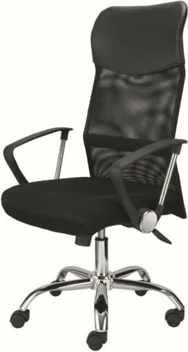 Sconto Otočná stolička DIRECT čierna/chróm
