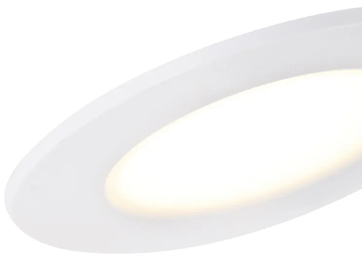 Sada 6 vstavaných bodových svetiel bielych vrátane stmievateľných LED 7W IP65 - Blanca