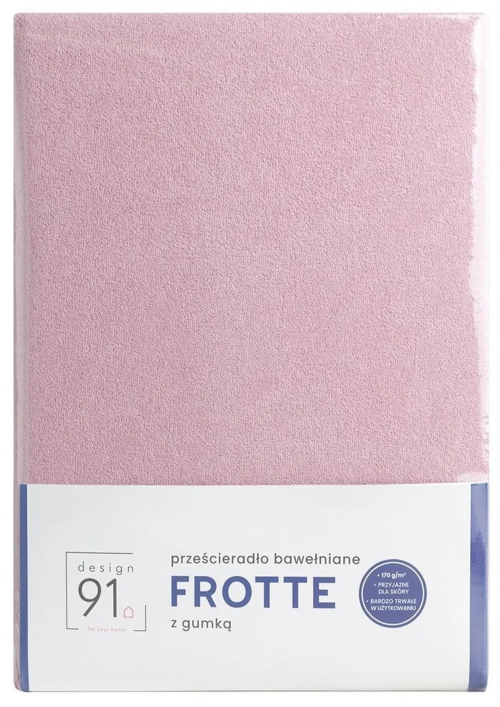 FROTÉ PRESTIERADLO 200X220 CM, VÝŠKA 20 CM PÚDROVO RUŽOVÉ