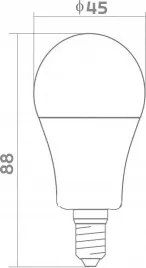BERGE SADA 6x LED žiarovka E14 G45 10W 830lm - tepla biela