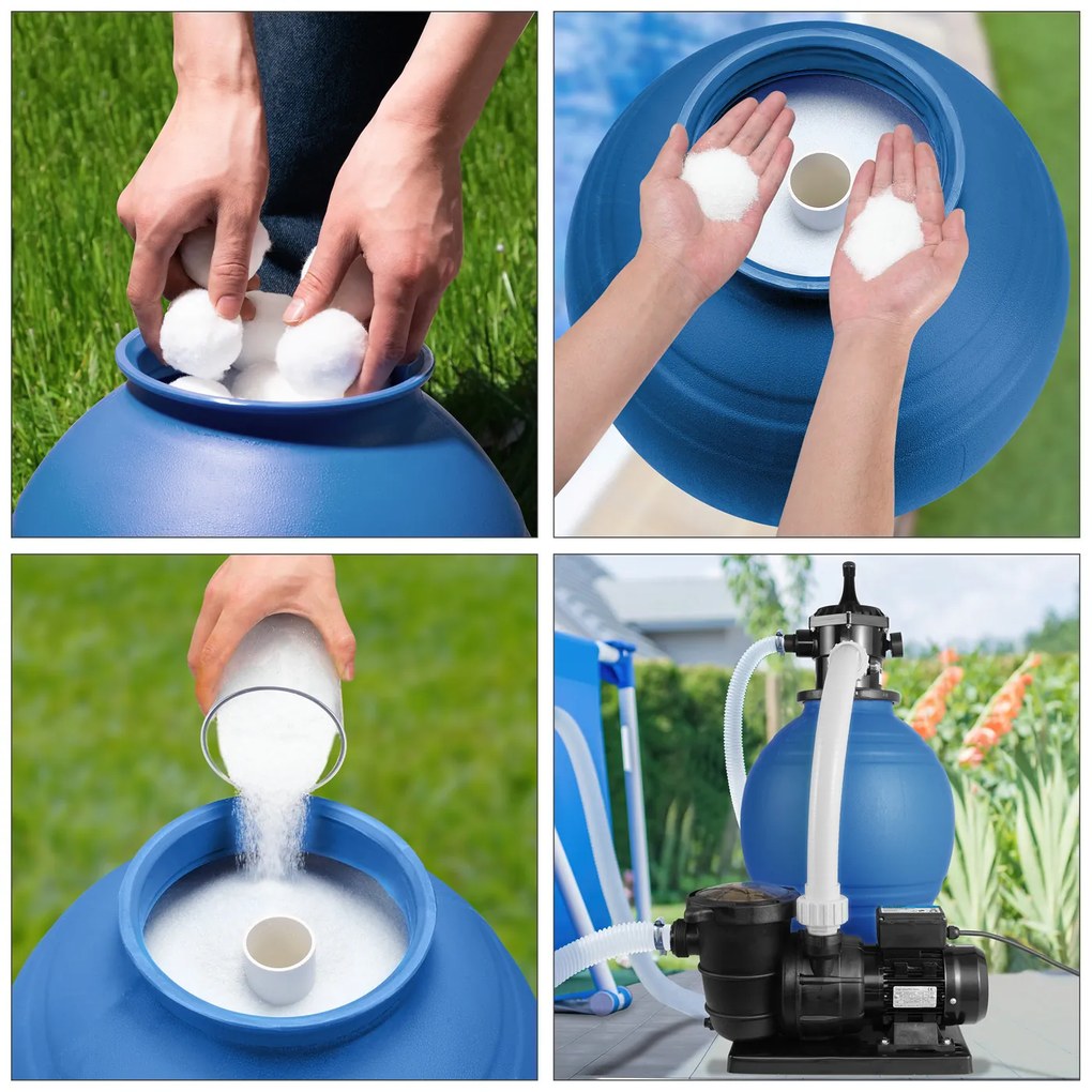 Piesková filtrácia k bazénu AQUA 9 600 l/h, modrá Monzana