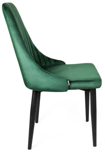 Stolička LOUIS zamatová zelená ALL 925492