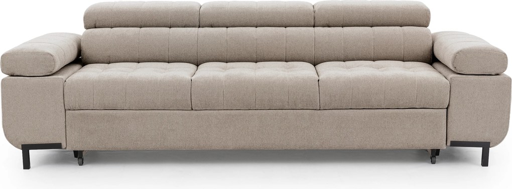 Trojsedák Tyrion s funkciou spania - béžový šenil Vibe 08