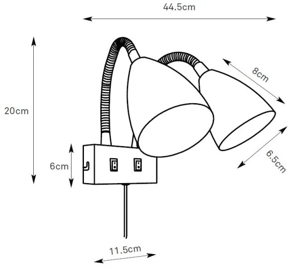 Markslöjd 108900 - Nástenné bodové svietidlo CIRO 2xGU10/7W/230V biele