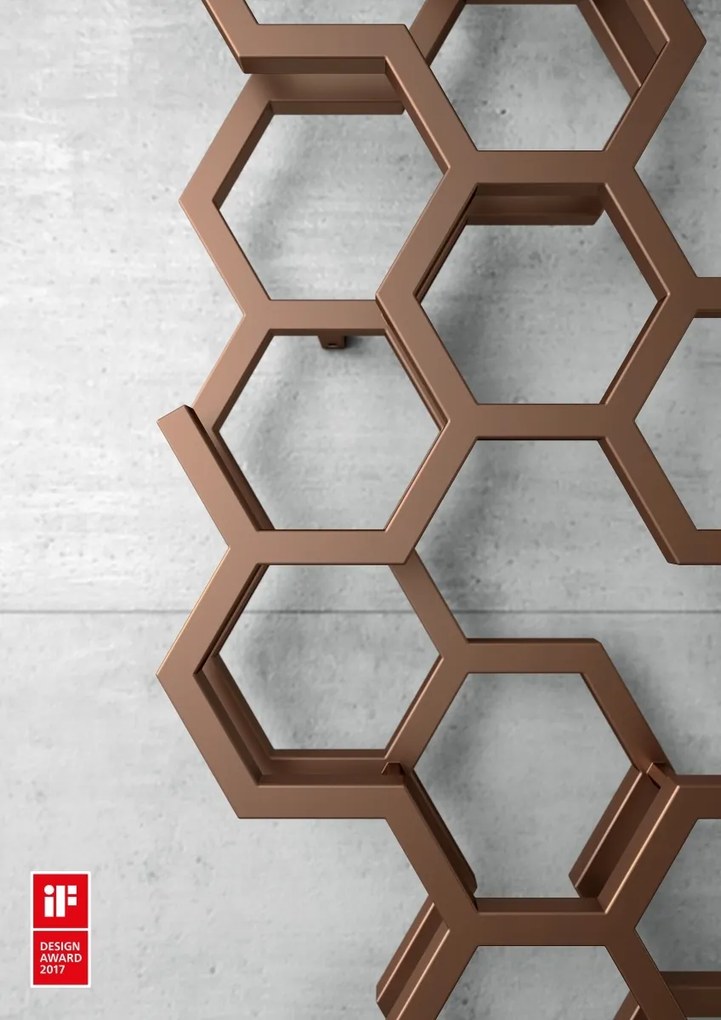 Terma Hex 502x1126 vodný radiátor Copper YP