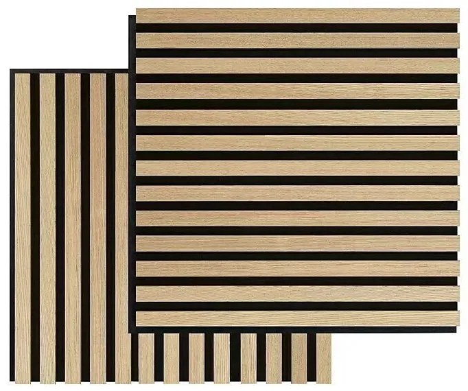 Fibrotech Akustický obkladový panel Square, MDF, 520 × 520 × 22 mm, jaseň