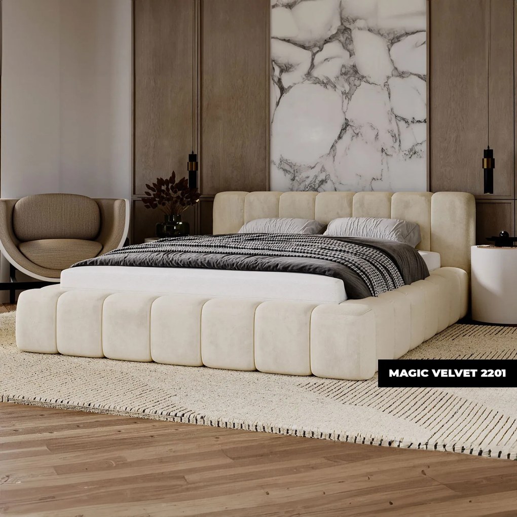 PROXIMA.store - Minimalistická čalúnená posteľ NETTIE ROZMER: 180 x 200 cm, TYP ROŠTU: KOVOVÝ ROŠT