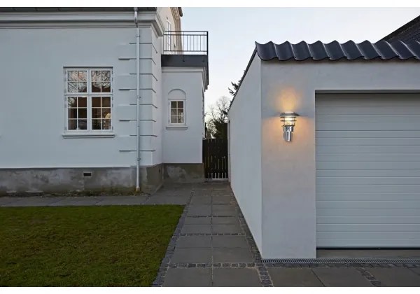 Nordlux - Vonkajšie nástenné svietidlo LONSTRUP 1xE27/60W/230V IP44 strieborná