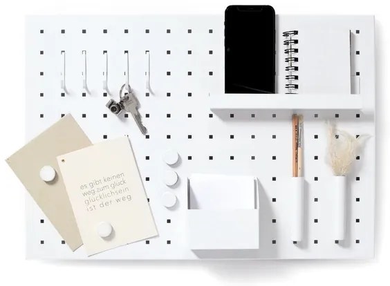 Zeller Present Magnetická tabuľa, biela, nástenka s príslušenstvom, 50 x 35 cm