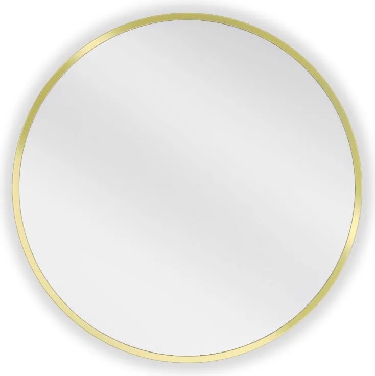 Mexen Loft okrúhle kúpeľňové zrkadlo 35 cm, zlatý rám - 9850-035-035-000-50