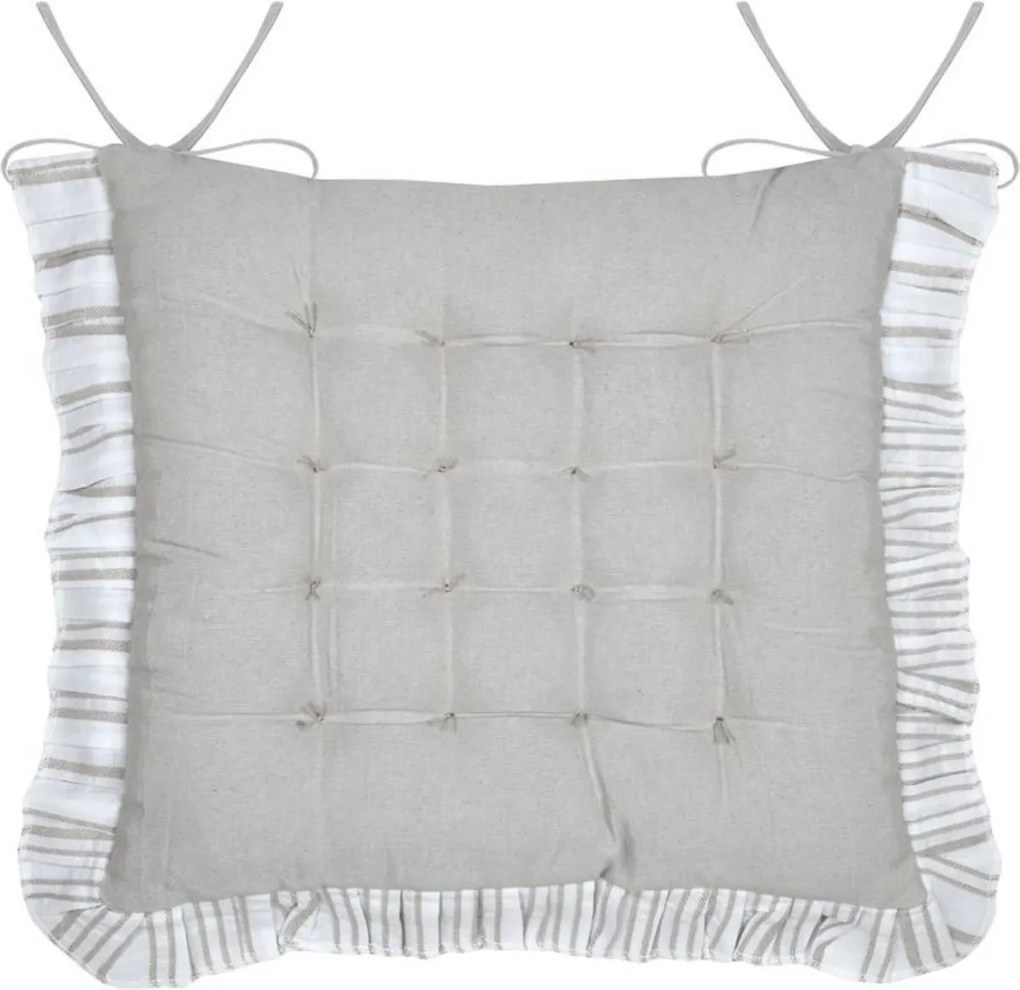 Oboustranný podsedák na židli Josephine 38x38 cm šedý/bílý