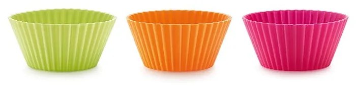 Súprava 6 farebných silikónových formičiek na muffiny Lékué, ⌀ 7 cm