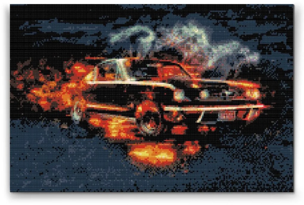 Gario Diamantové maľovanie Mustang Rozmery: 60 x 40 cm, Rámovanie: S vnútorným rámom, Diamanty: Štvorcové