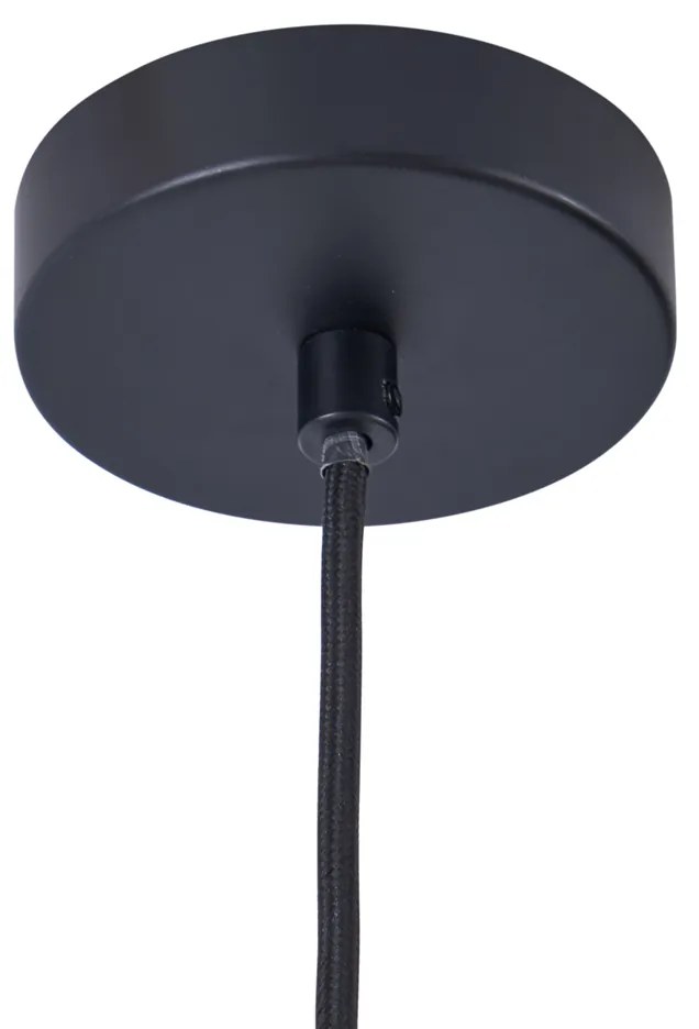 Moderné závesné svietidlo čierne so zlatým interiérom - Loes