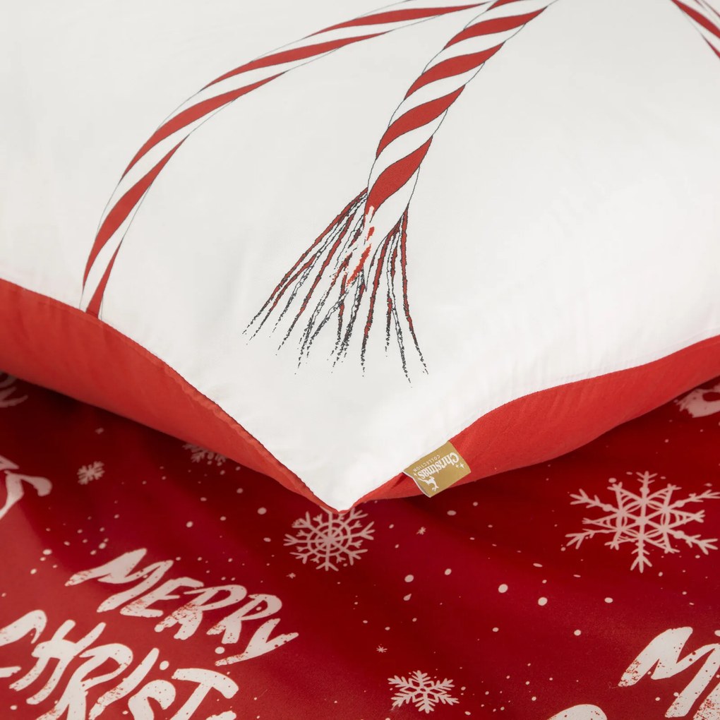 VIANOČNÉ OBLIEČKY Z MIKROVLÁKNA KEVIN 140X200 CM, 1 KS 70X80 CM VZOROVANÉ