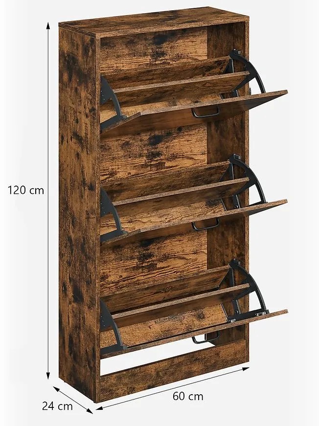 Botník Houseland Fure hnědý/černý