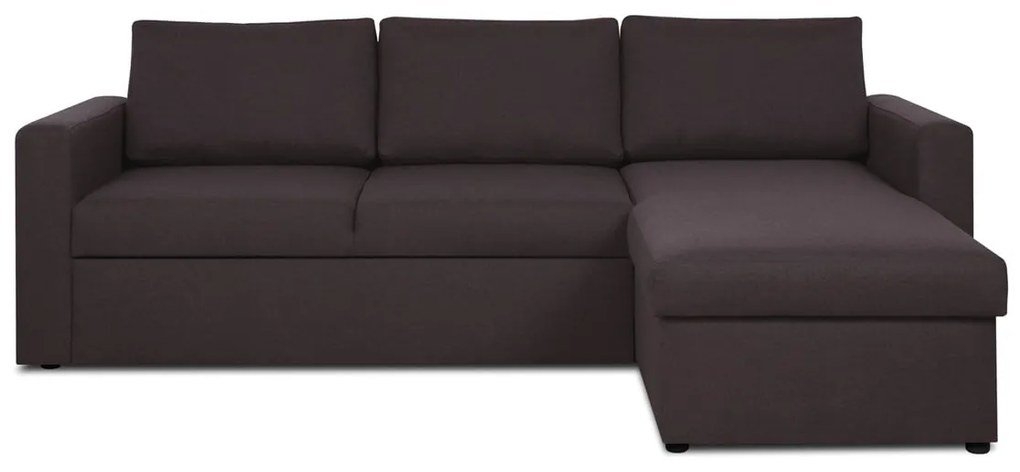 Rohová sedacia súprava s funkciou spania INTARI Tmavohnedá
