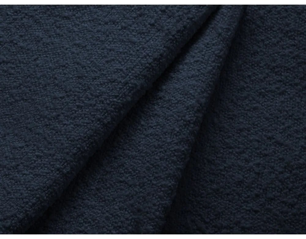 Tmavomodrá rozkladacia pohovka z textílie bouclé 247 cm Jodie – Micadoni Home