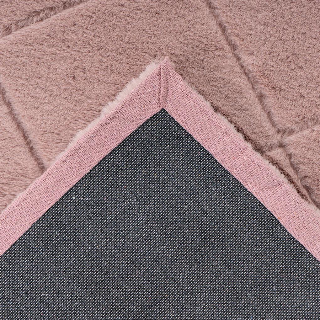 Dekorstudio Kožušinový koberec MOMENT- púdrovoružový Rozmer koberca: 200x290cm