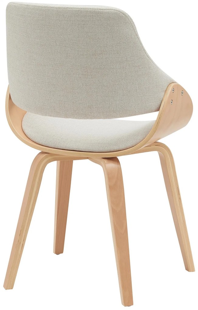 Jedálenská stolička Vangale - látka - Natura / Krémová