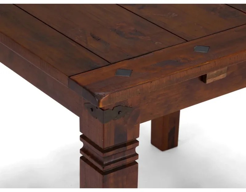 furniture-nabytek.cz - Masívny jedálenský stôl Catana z borovice, hnedý, lakovaný, štvorcový – 90×90×76 cm