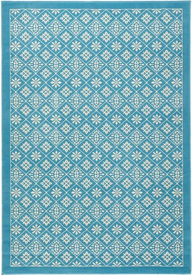 Svetlomodrý koberec Hanse Home Gloria Tile, 120 × 170 cm