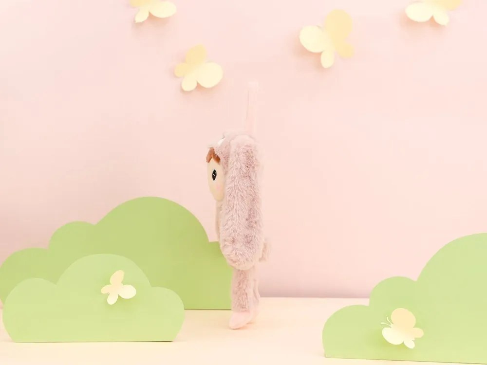 Bábika králik ružový mini s menom Viktória 30 cm