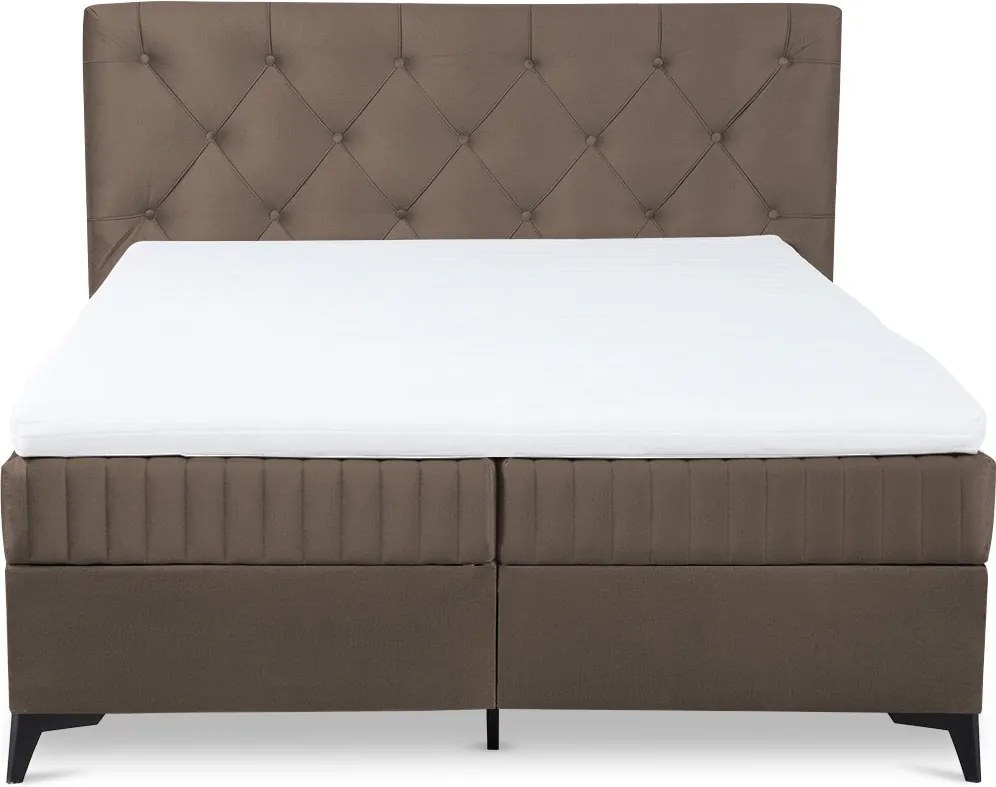 Posteľ Lusaka 180x200 cm, hnedá látka