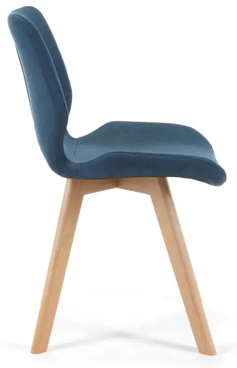 Látková čalúnená stolička GRETA Námornícka modrá