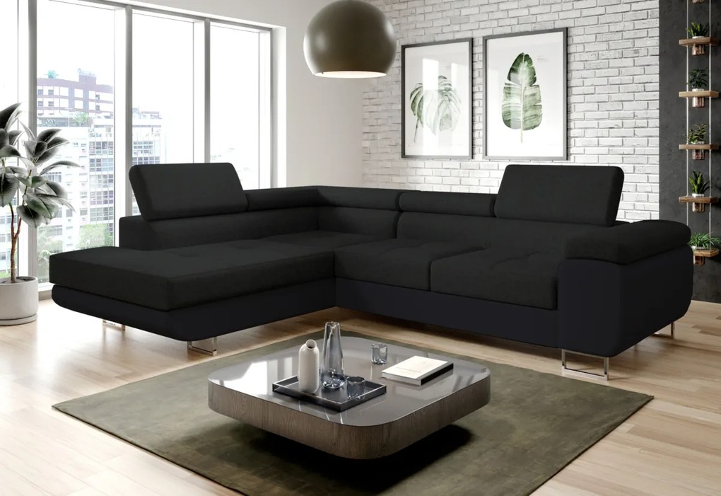 Rohová sedacia súprava SELVA, 275x90x202, sawana 14/soft 17, pravá