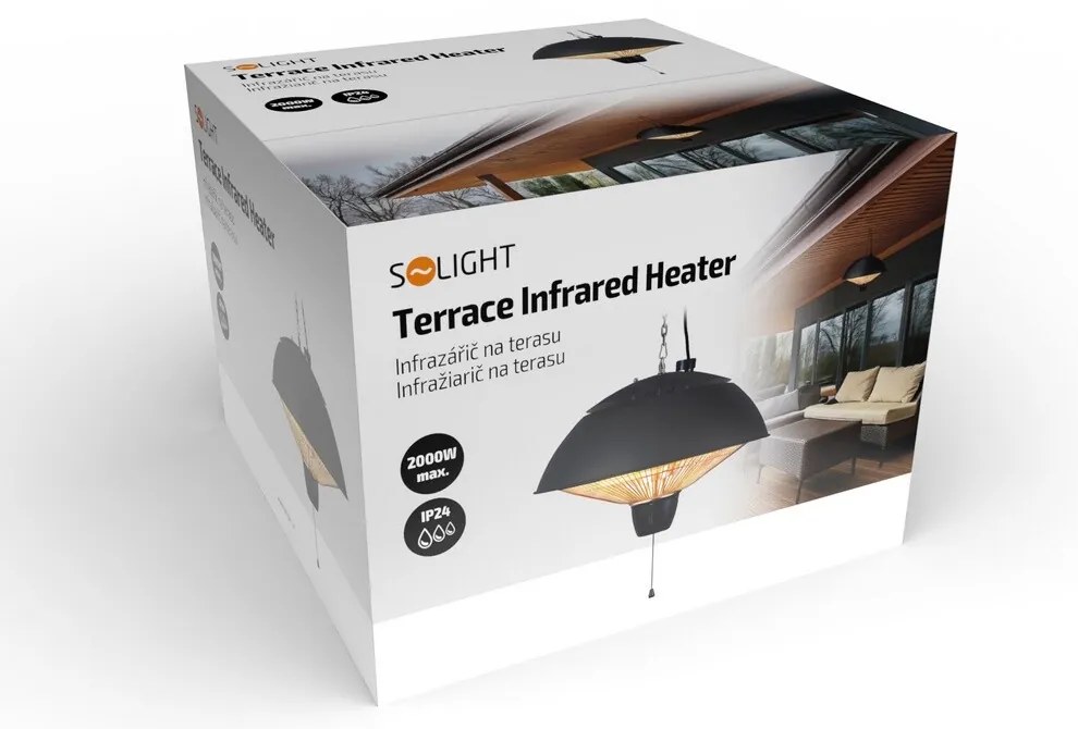 Solight Zavesný infražiarič na terasy 2000 W