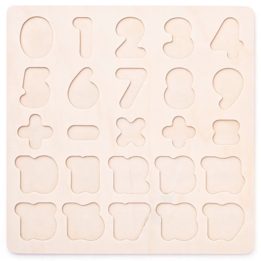 Woody Puzzle na doske Číslice
