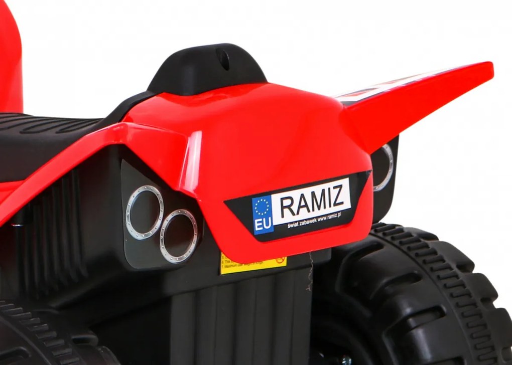 Ramiz Detská elektrická štvorkolka na batérie červená + motor 25W