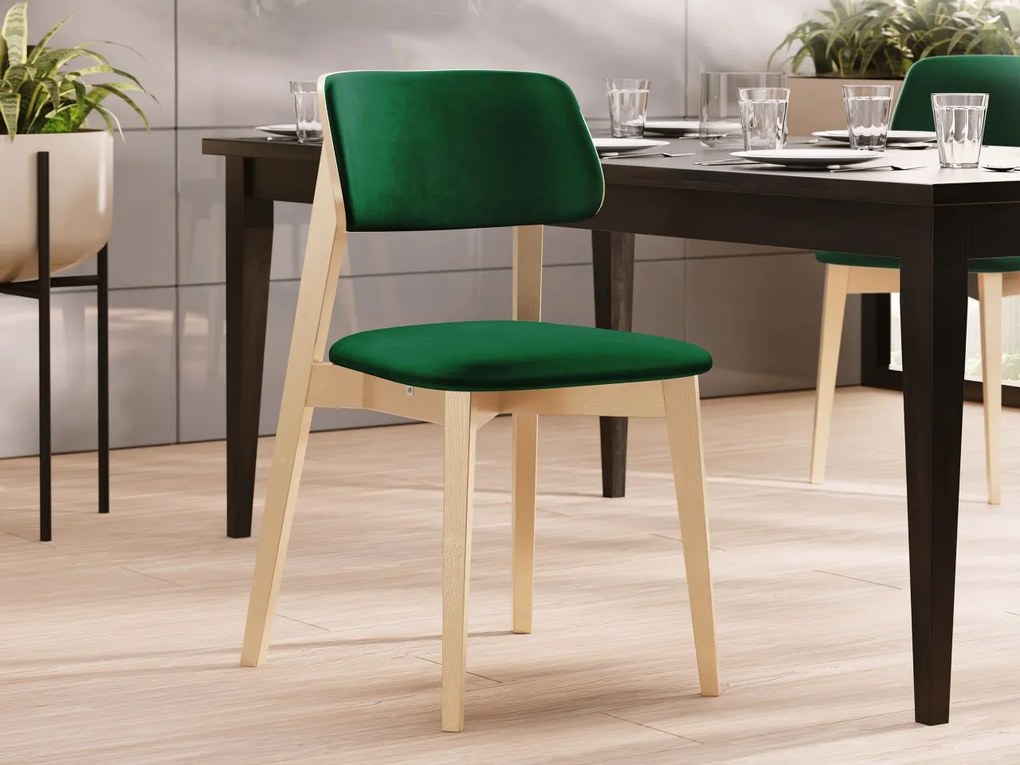 Čalúnená jedálenská stolička KT63/C, Dostupné poťahy: Magic Velvet 2225, Farby: buk