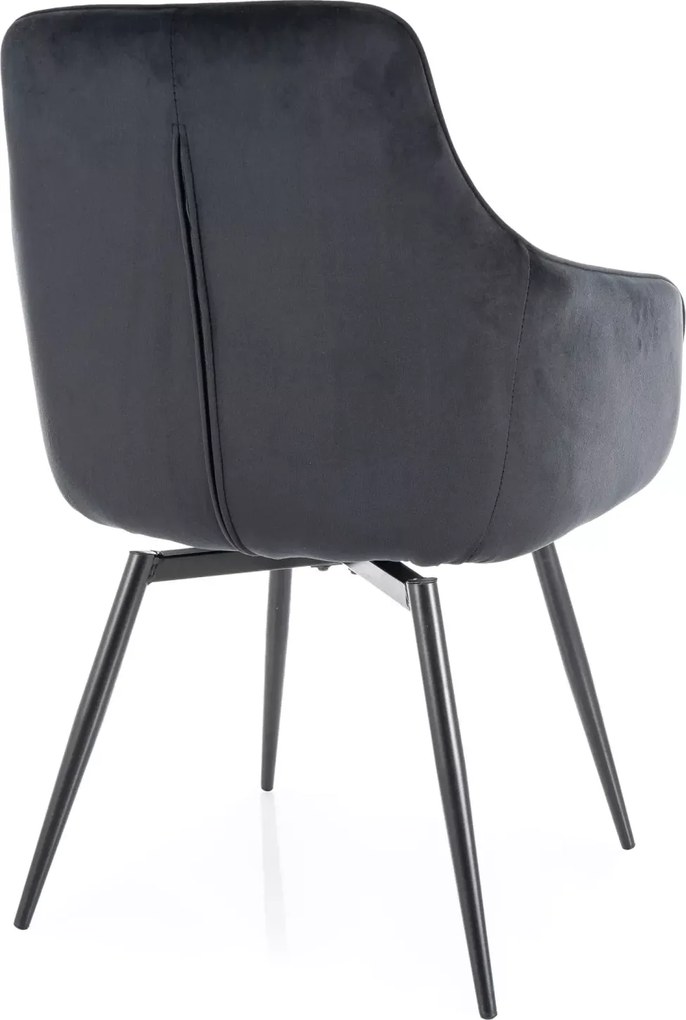 SI Marlo Velvet stolička čierna