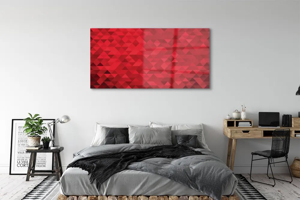 Obraz plexi Červené vzor trojuholníky 140x70 cm